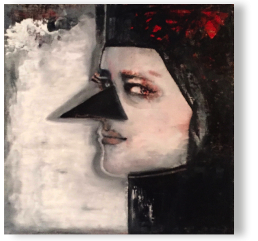 Das Tier in ihr
öl/Lw 50 x 50 cm, 2017